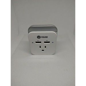 Dual USB Type-A Wall Outlet Charger Tamper Resistant 2.4A Electrical Receptacle
